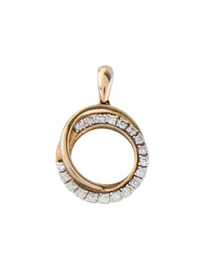 Pre-owned Pendant 10k Diamond , 0.75" In Multi