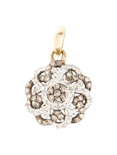 Pre-owned Pendant 10k Diamond  In Multi