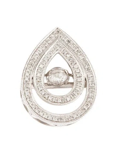Pre-owned Pendant 10k Diamond  In Multi