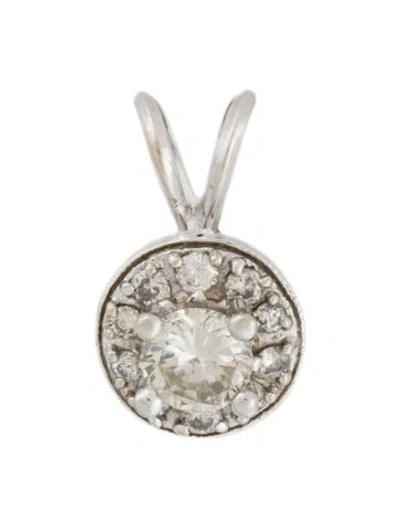 Pre-owned Pendant 10k Diamond Prong Set Drop  In Multi