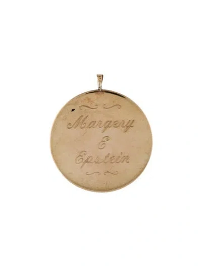 Pre-owned Pendant 10k Disc , 1.75" In Multi