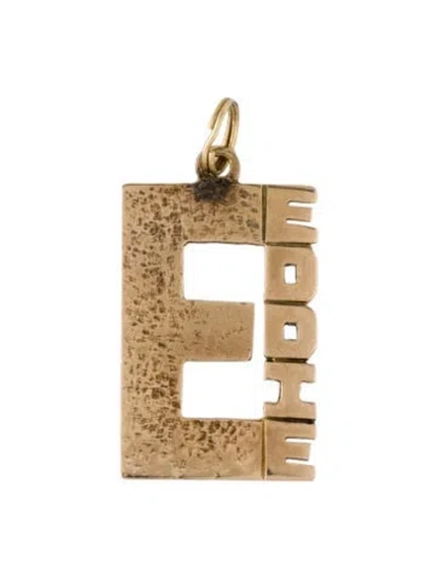 Pre-owned Pendant 10k 'eddie'  Charm In Multi