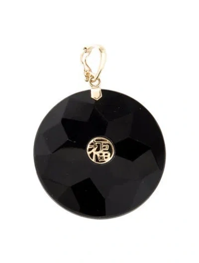 Pre-owned Pendant 10k Onyx  In Multi