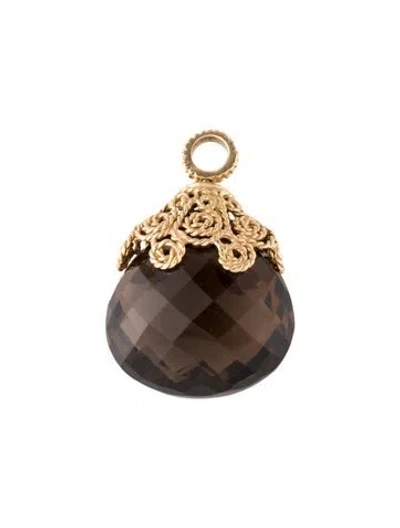 Pre-owned Pendant 10k Smoky Quartz  In Multi