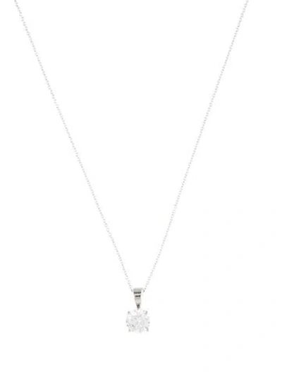 Pre-owned Pendant 14k 1.00ct Lab-grown Diamond  Necklace, 18" In Multi