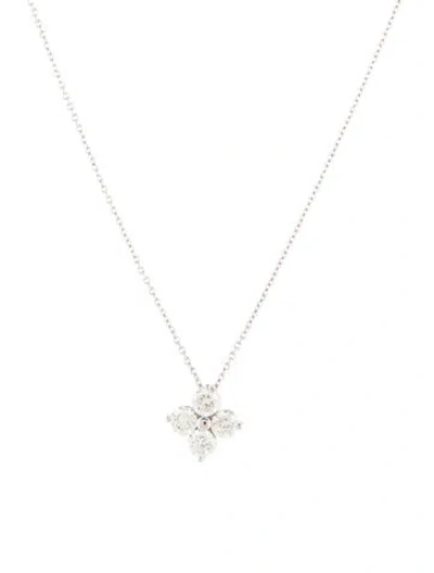 Pre-owned Pendant 14k 1.00ctw Diamond  Necklace, 18" In Multi