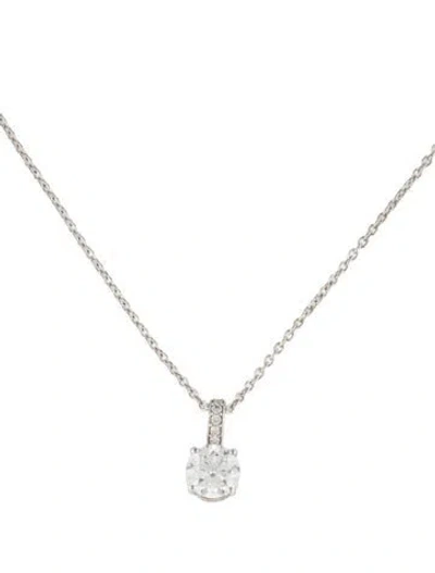 Pre-owned Pendant 14k 1.00ctw Diamond  Necklace, 18" In Multi