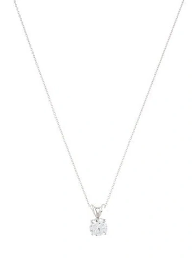 Pre-owned Pendant 14k 1.00ctw Lab-grown Diamond  Necklace, 18" In Multi