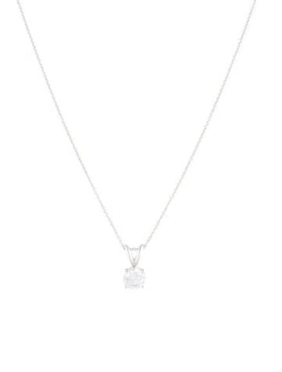 Pre-owned Pendant 14k 1.00ctw Lab-grown Diamond  Necklace, 18" In Multi
