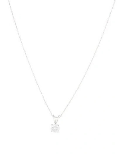 Pre-owned Pendant 14k 1.00ctw Lab-grown Diamond  Necklace, 18" In Multi