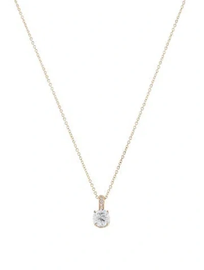 Pre-owned Pendant 14k 1.00ctw Lab-grown Diamond  Necklace, 18" In Multi