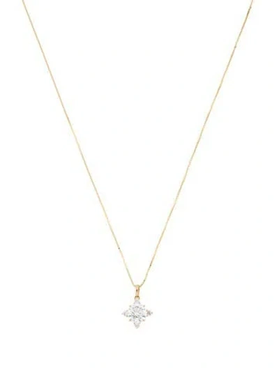 Pre-owned Pendant 14k 1.00ctw Lab-grown Diamond  Necklace W/ Tags, 18" In Multi