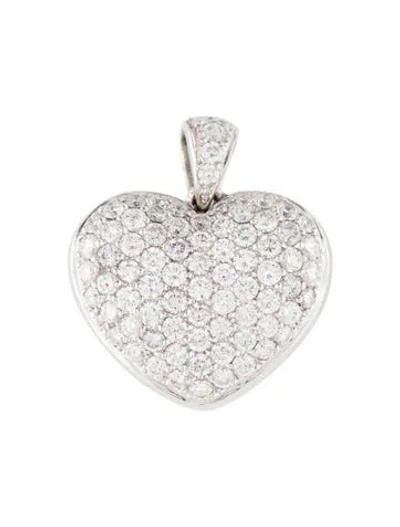 Pre-owned Pendant 14k 1.01ctw Diamond Heart  In Multi