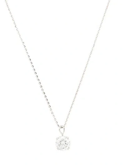 Pre-owned Pendant 14k 1.02ct Lab-grown Diamond  Necklace, 18" In Multi