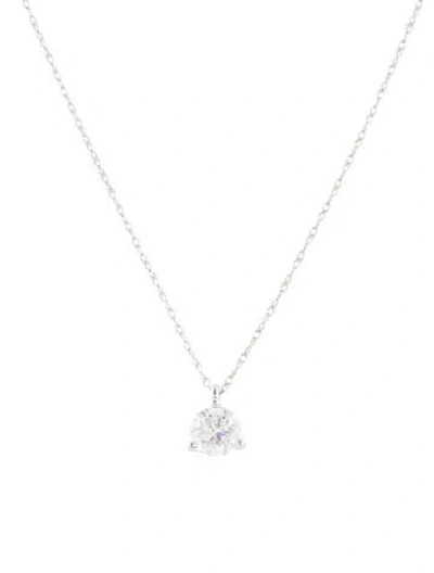 Pre-owned Pendant 14k 1.02ct Lab-grown Diamond  Necklace, 18" In Multi
