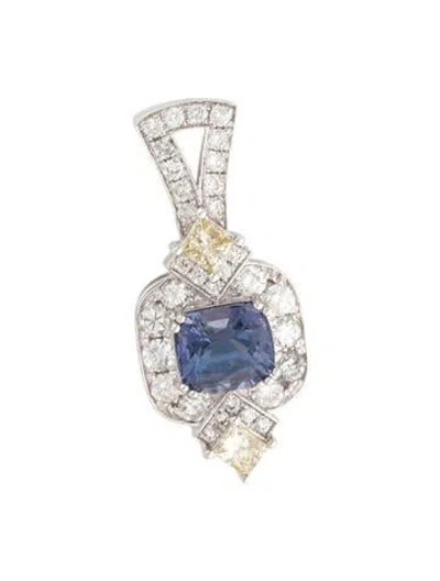 Pre-owned Pendant 14k 1.02ct Spinel & Diamond  In Multi
