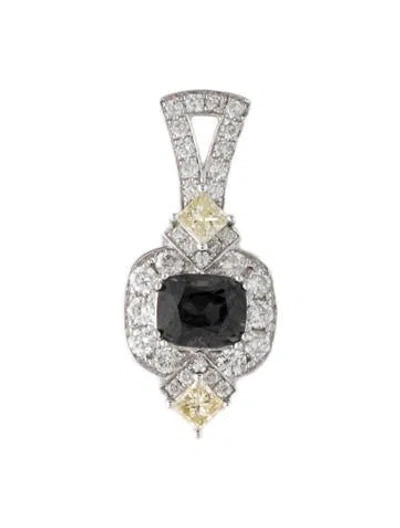 Pre-owned Pendant 14k 1.04ct Spinel & Diamond  In Multi