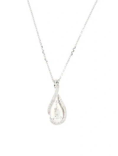 Pre-owned Pendant 14k 1.04ctw Diamond  Necklace, 18" In Multi