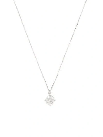 Pre-owned Pendant 14k 1.08ctw Lab-grown Diamond  Necklace, 18" In Multi