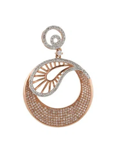 Pre-owned Pendant 14k 1.09ctw Diamond  Necklace In Multi