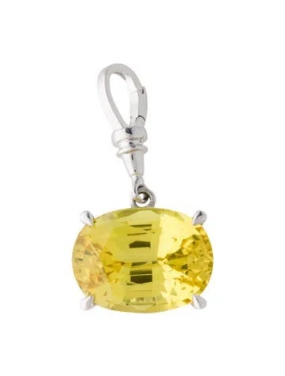 Pre-owned Pendant 14k 11.04ct Synthetic Sapphire , 1" In Multi