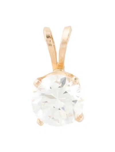 Pre-owned Pendant 14k 1.17ct Diamond  In Multi
