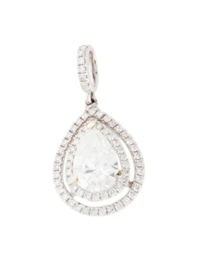 Pre-owned Pendant 14k 1.17ct Lab-grown Diamond  In Multi