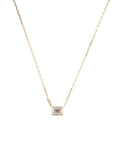 Pre-owned Pendant 14k 1.20ct Lab-grown Diamond  Necklace, 18" In Multi