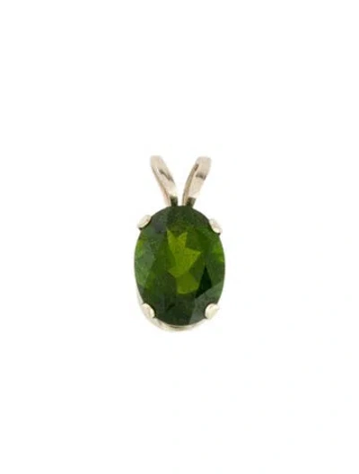 Pre-owned Pendant 14k 1.24ctw Diopside  In Multi
