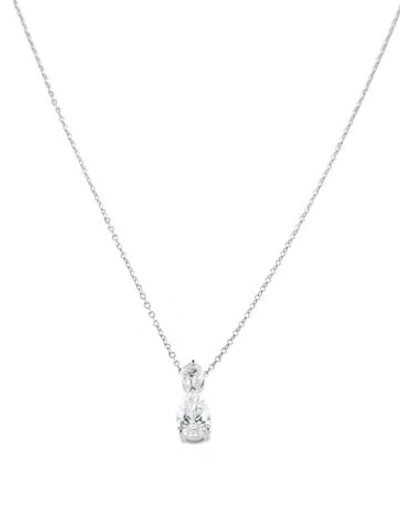 Pre-owned Pendant 14k 1.25ctw Lab-grown Diamond  Necklace, 18" In Multi