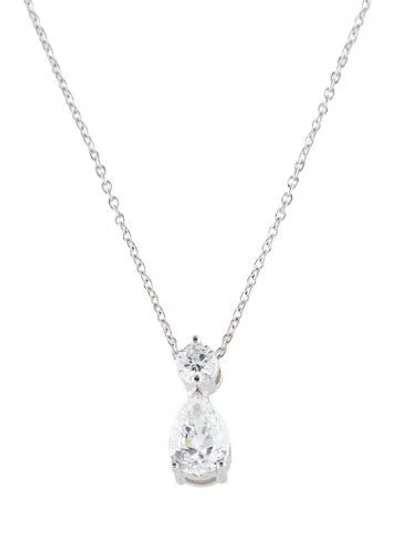 Pre-owned Pendant 14k 1.25tw Lab-grown Diamond  Necklace, 18.25" In Multi