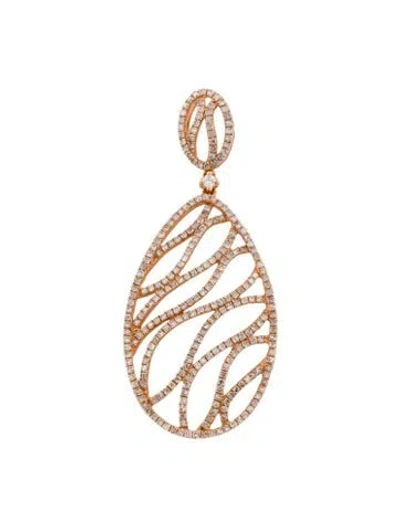 Pre-owned Pendant 14k 1.28ctw Diamond  In Multi