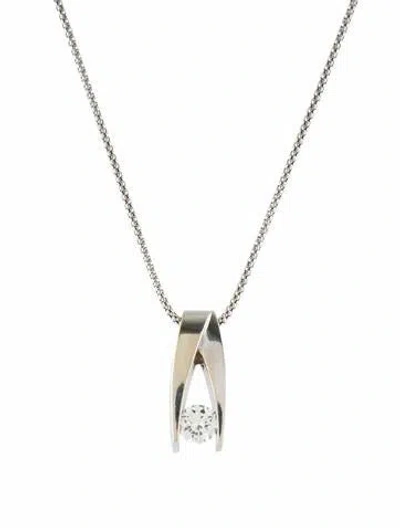 Pre-owned Pendant 14k 1.31ct Diamond  Necklace, 18" In Multi