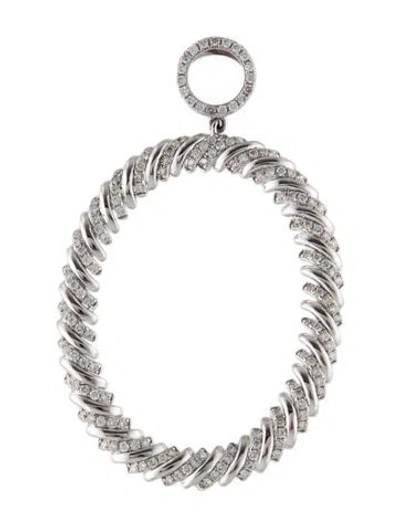 Pre-owned Pendant 14k 1.31ctw Diamond Oval  Necklace In Multi