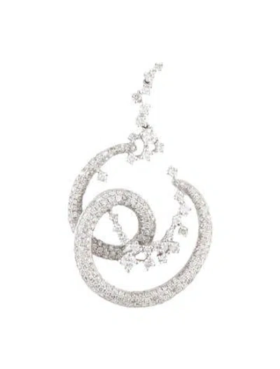 Pre-owned Pendant 14k 1.43ctw Diamond Swirl  In Multi
