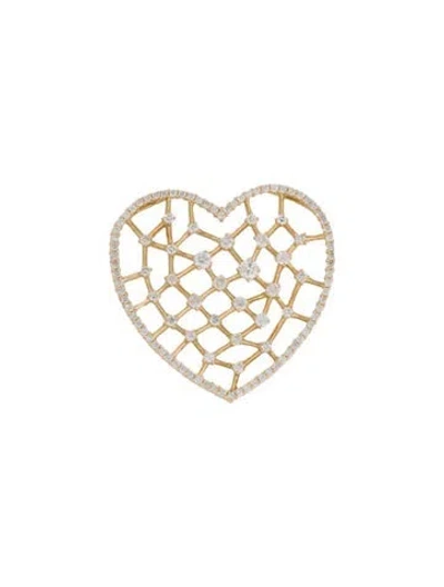 Pre-owned Pendant 14k 1.46ctw Diamond Heart  In Multi