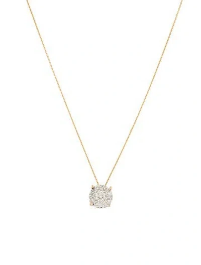 Pre-owned Pendant 14k 1.50ctw Diamond  Necklace, 18" In Multi
