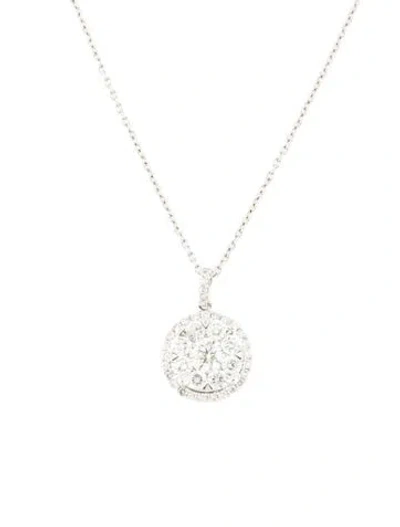 Pre-owned Pendant 14k 1.50ctw Diamond  Necklace, 18" In Multi