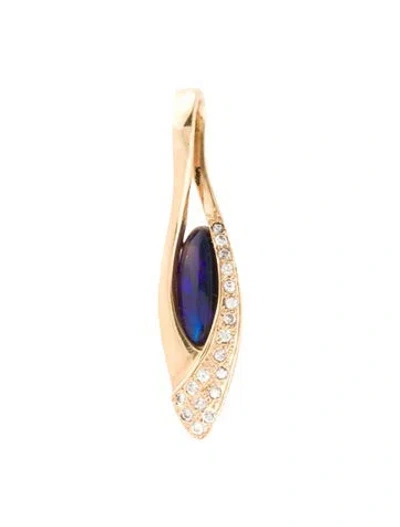 Pre-owned Pendant 14k 1.52ct Opal & Diamond  In Multi
