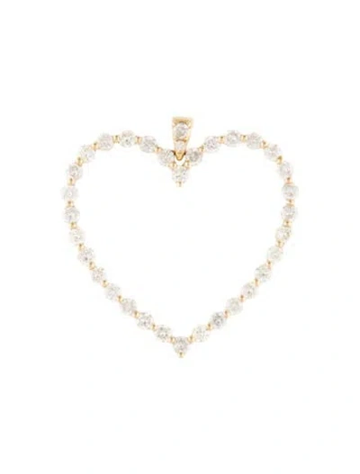 Pre-owned Pendant 14k 1.53ctw Diamond Heart  In Multi