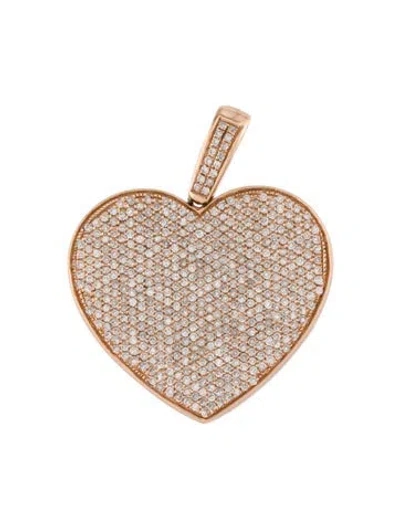 Pre-owned Pendant 14k 1.57ctw Diamond Heart  In Multi