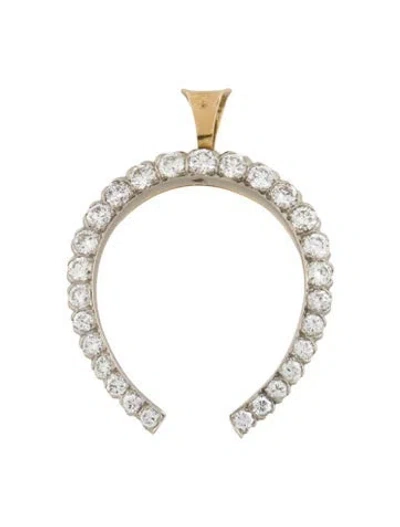 Pre-owned Pendant 14k 1.59ctw Diamond  In Multi