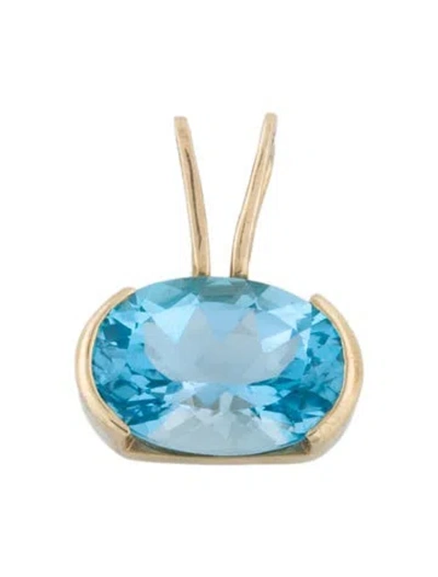 Pre-owned Pendant 14k 16.05ctw Topaz , 1" In Multi