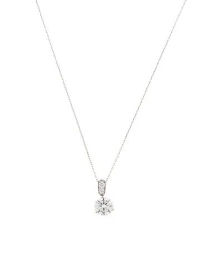 Pre-owned Pendant 14k 1.62ctw Lab-grown Diamond  Necklace, 18" In Multi