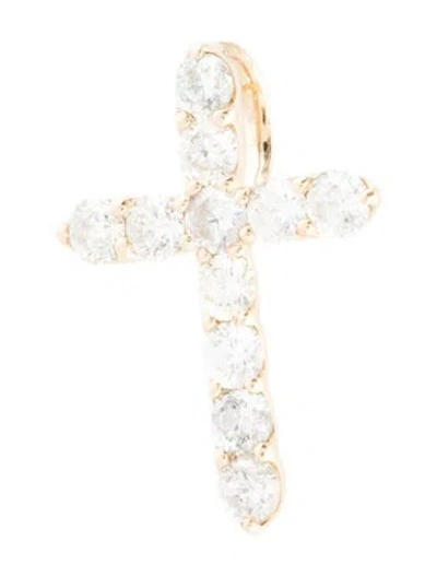 Pre-owned Pendant 14k 1.65ctw Diamond Cross  In Multi