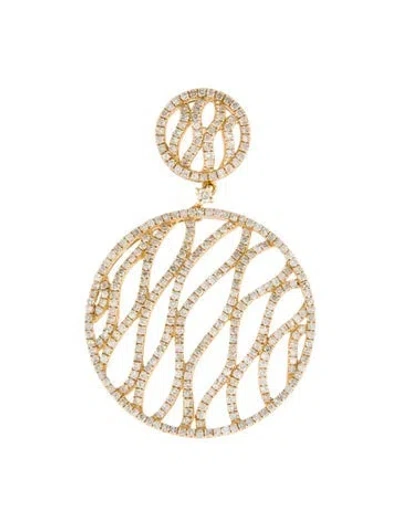 Pre-owned Pendant 14k 1.67ctw Diamond Circle Drop  In Multi