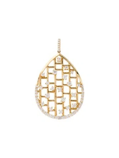 Pre-owned Pendant 14k 1.67ctw Diamond Large , 2" In Multi