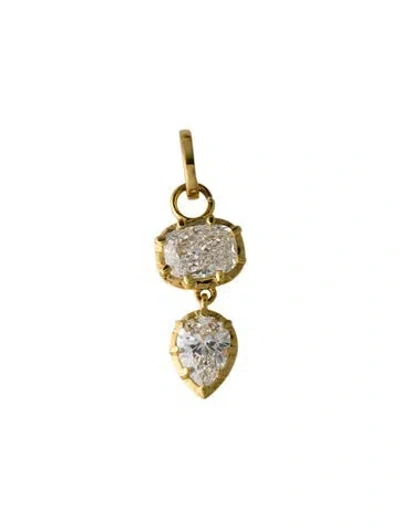 Pre-owned Pendant 14k 1.69ctw Lab-grown Diamond , 1" In Multi
