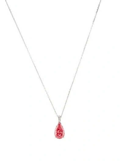 Pre-owned Pendant 14k 1.73ctw Lab-grown Diamond Solitaire  Necklace, 18" In Multi