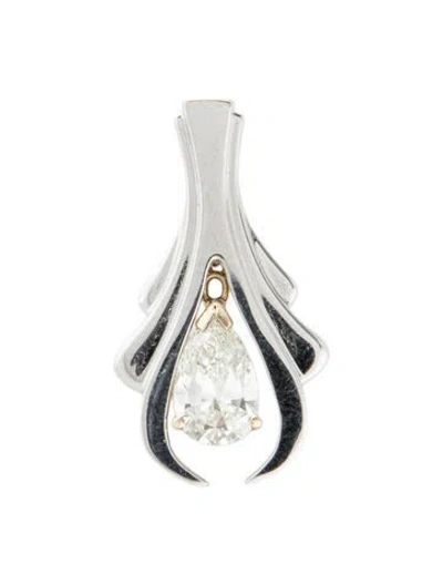 Pre-owned Pendant 14k 1.78ct Diamond , 1.25" In Multi